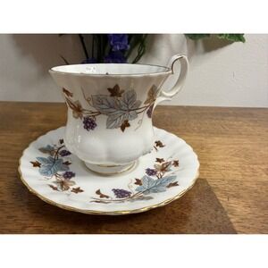 Vintage Royal Albert Lorraine Demitasse Cup and Saucer Bone‎ China England MCM